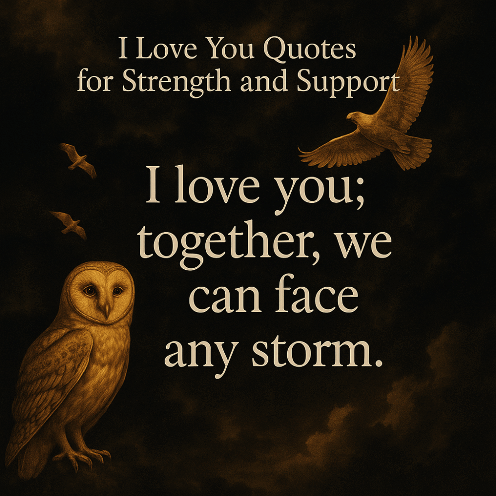 I Love You Quotes for Strength and Support
