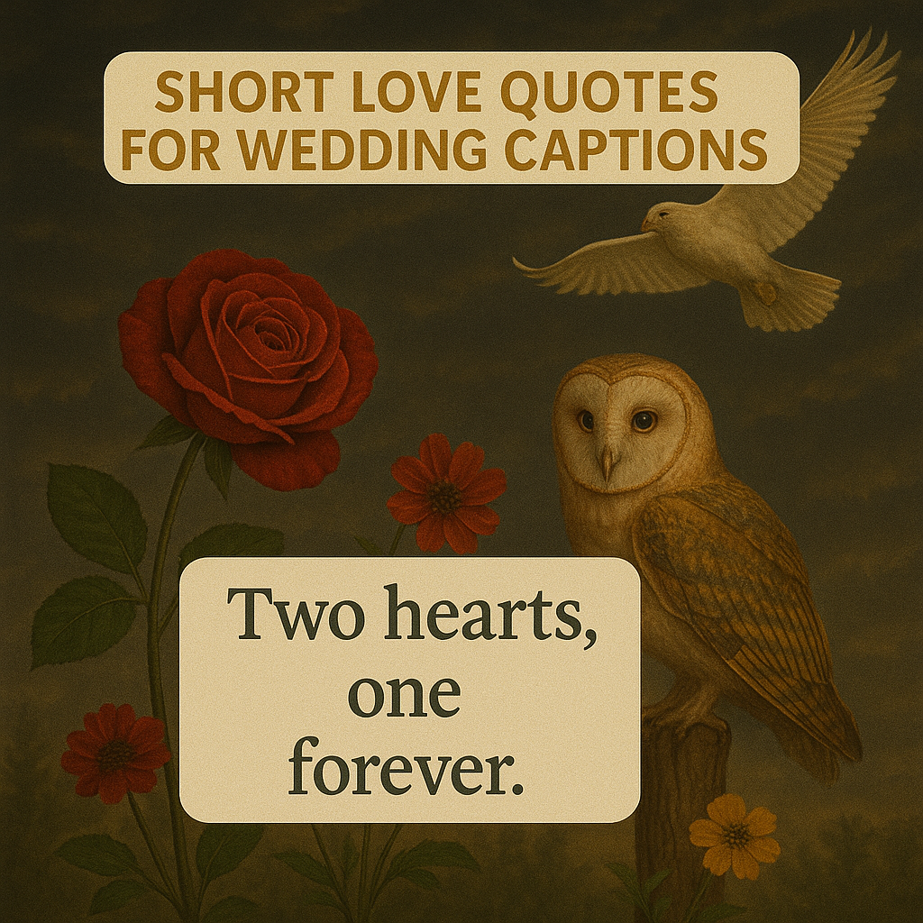 Short Love Quotes for Wedding Captions