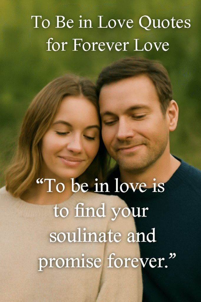 To Be in Love Quotes for Forever Love