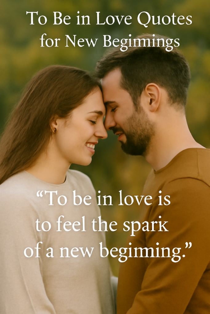 To Be in Love Quotes for New Beginnings