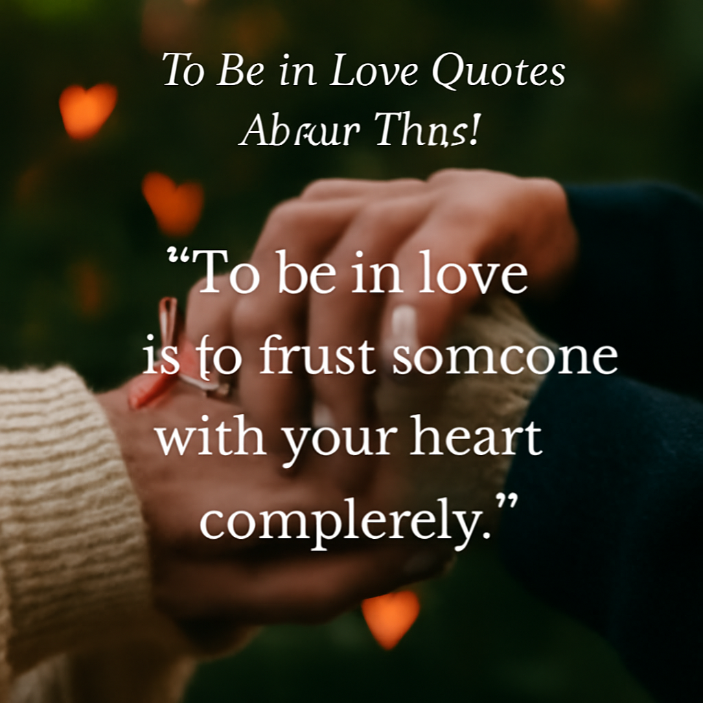 To Be in Love Quotes for New Beginnings