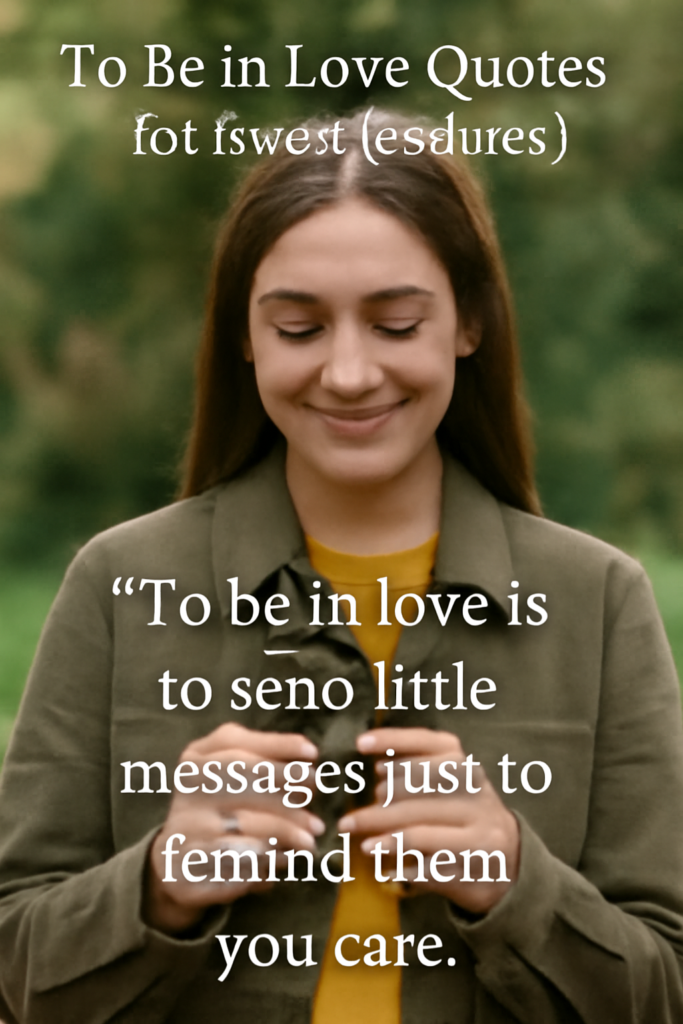 To Be in Love Quotes for Sweet Gestures (Include “sweet love quotes”)