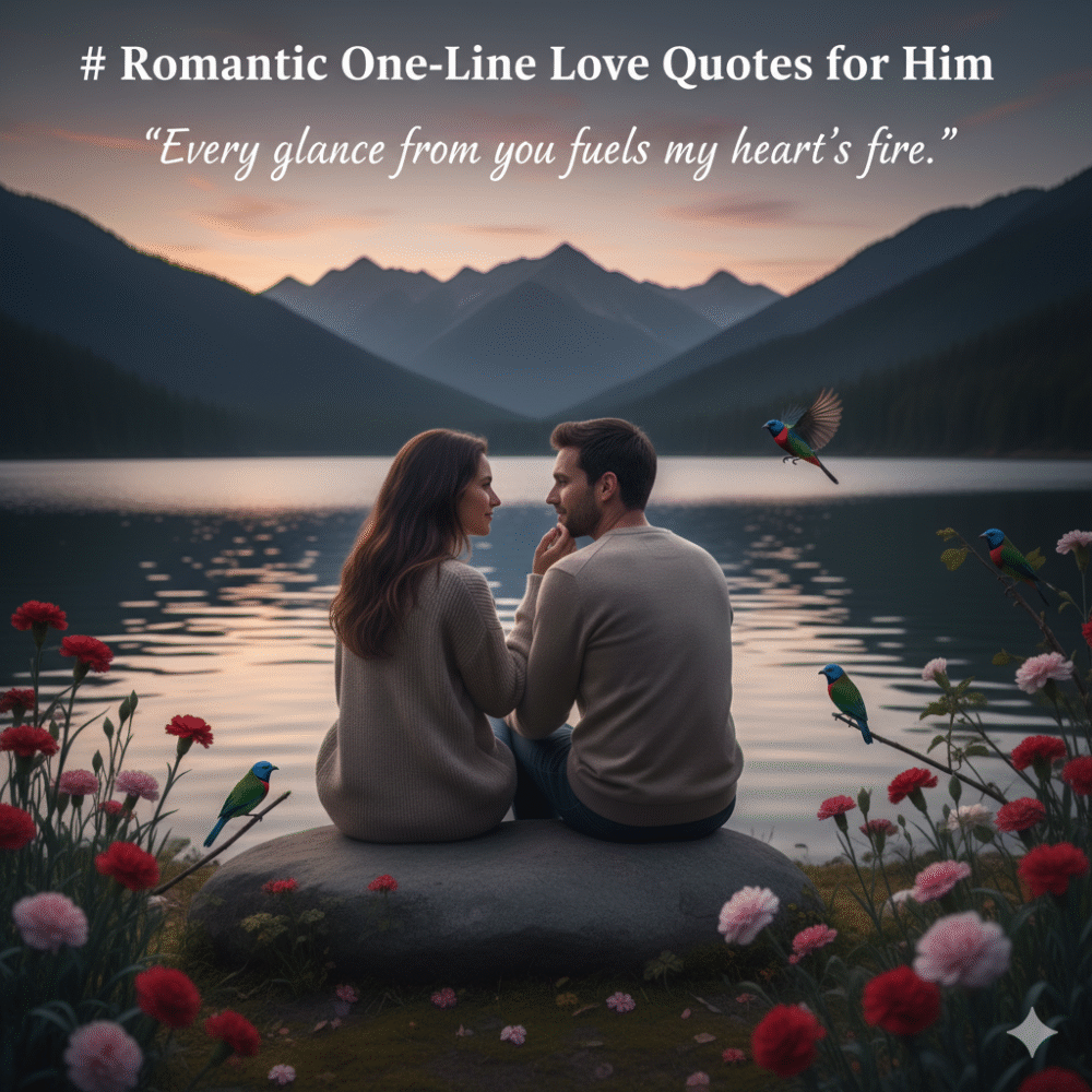 Romantic One-Line Love Quotes for Him