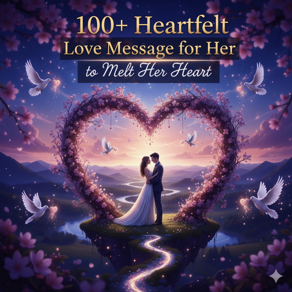 100+ Heartfelt Love Message for Her to Melt Her Heart